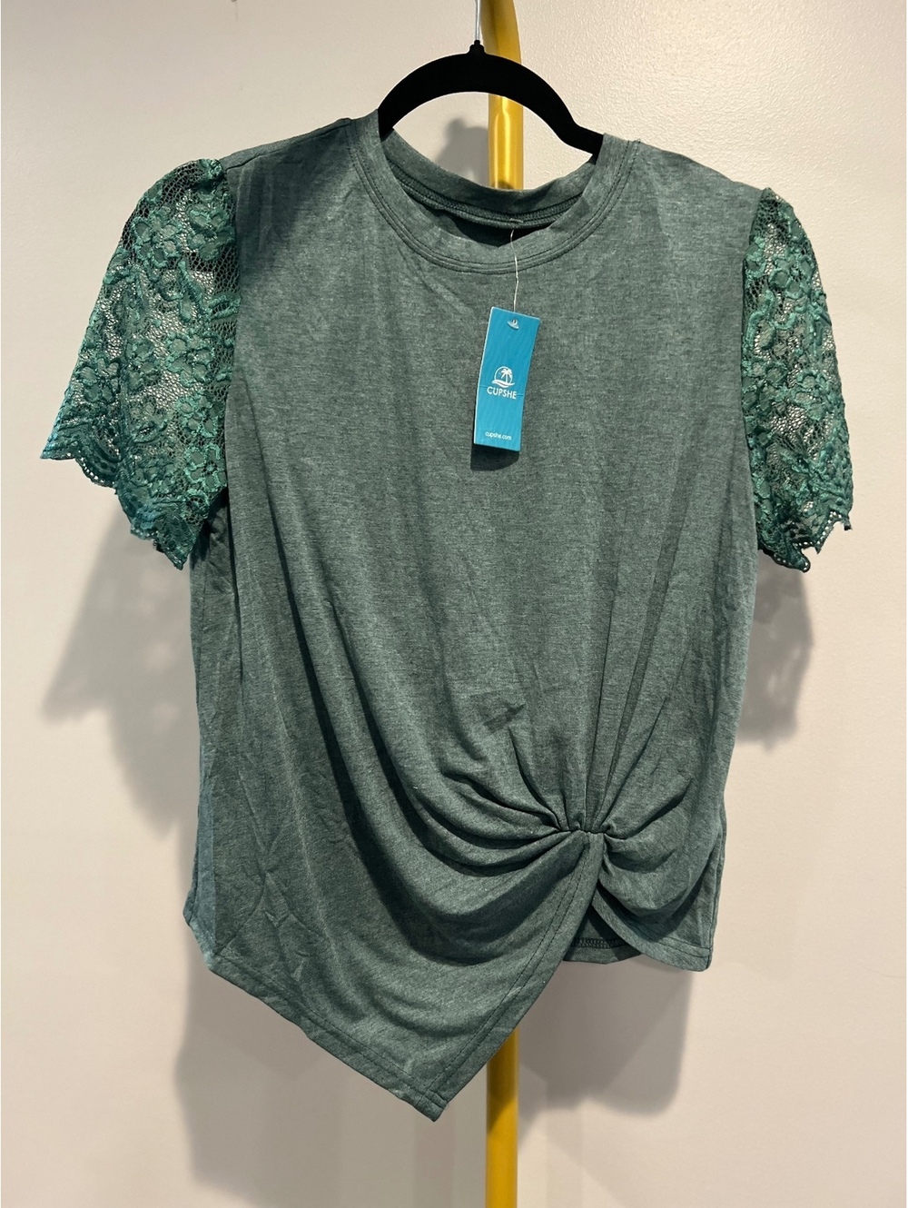 NWT CUPSHE Lace Sleeve Shirt